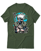 T-Shirt Unisex - Kakashi Bloodline Technique - Color Thumbnail Κυπαρισσί