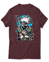 T-Shirt Unisex - Kakashi Bloodline Technique - Color Thumbnail Μπορντό