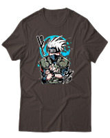 T-Shirt Unisex - Kakashi Bloodline Technique - Color Thumbnail Καφέ