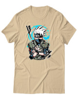 T-Shirt Unisex - Kakashi Bloodline Technique - Color Thumbnail Μπεζ