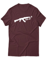 T-Shirt Αντρικό - Kalashnikov Ak47 - Color Thumbnail Μπορντό
