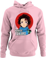 Φούτερ με κουκούλα - Kamado Tanjiro - Color Thumbnail Pink