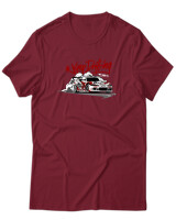 T-Shirt Unisex - Keep Drifting - Color Thumbnail Σκούρο Κόκκινο