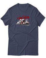 T-Shirt Unisex - Keep Drifting - Color Thumbnail Μπλε Γκρι