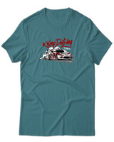 T-Shirt Unisex - Keep Drifting - Color Thumbnail Μπλε Πράσινο