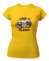 T-Shirt Στενή Γραμμή Γυναικείο - Keep It Classy - Color Thumbnail Χρυσό Κίτρινο
