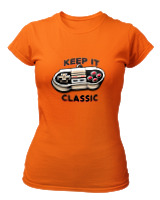 T-Shirt Στενή Γραμμή Γυναικείο - Keep It Classy - Color Thumbnail Πορτοκαλί