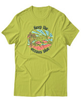 T-Shirt Αντρικό - Keep The Oceans Blue - Color Thumbnail Λαχανί