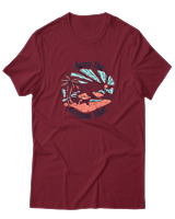 T-Shirt  Γυναικείο - Keep The Oceans Blue - Color Thumbnail Σκούρο Κόκκινο