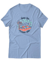 T-Shirt  Γυναικείο - Keep The Oceans Blue - Color Thumbnail Γαλάζιο