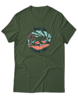 T-Shirt  Γυναικείο - Keep The Oceans Blue - Color Thumbnail Κυπαρισσί