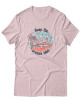 T-Shirt  Γυναικείο - Keep The Oceans Blue - Color Thumbnail Απαλό Ροζ