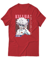 T-Shirt Αντρικό - Killua Zoldyck - Color Thumbnail Κόκκινο