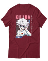 T-Shirt Αντρικό - Killua Zoldyck - Color Thumbnail Σκούρο Κόκκινο
