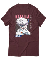 T-Shirt Αντρικό - Killua Zoldyck - Color Thumbnail Μπορντό