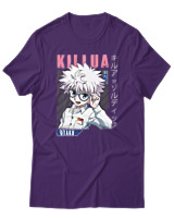T-Shirt Αντρικό - Killua Zoldyck - Color Thumbnail Σκούρο Μωβ