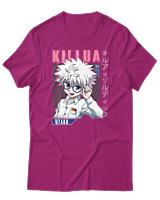 T-Shirt Αντρικό - Killua Zoldyck - Color Thumbnail Φουξια
