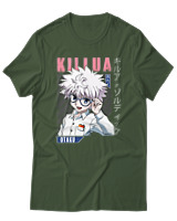 T-Shirt  Γυναικείο - Killua Zoldyck - Color Thumbnail Κυπαρισσί