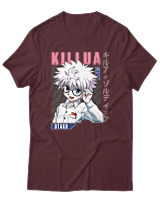 T-Shirt  Γυναικείο - Killua Zoldyck - Color Thumbnail Μπορντό