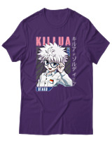 T-Shirt  Γυναικείο - Killua Zoldyck - Color Thumbnail Μώβ