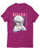 T-Shirt  Γυναικείο - Killua Zoldyck - Color Thumbnail Φούξια