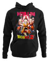 Φούτερ με κουκούλα - Krillin - Color Thumbnail Μαύρο