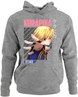 Φούτερ με κουκούλα - Kurapika - Color Thumbnail Γκρι Μελανζέ