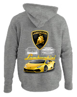 Φούτερ με κουκούλα Αντρικό - Lamborghini - Color Thumbnail Γκρι Μελανζέ