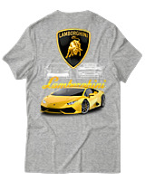T-Shirt Unisex - Lamborghini - Color Thumbnail Γκρι Μελανζέ