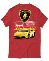 T-Shirt Unisex - Lamborghini - Color Thumbnail Κόκκινο