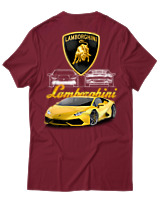 T-Shirt Unisex - Lamborghini - Color Thumbnail Σκούρο Κόκκινο