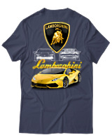 T-Shirt Unisex - Lamborghini - Color Thumbnail Μπλε Γκρι