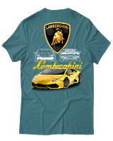 T-Shirt Unisex - Lamborghini - Color Thumbnail Μπλε Πράσινο