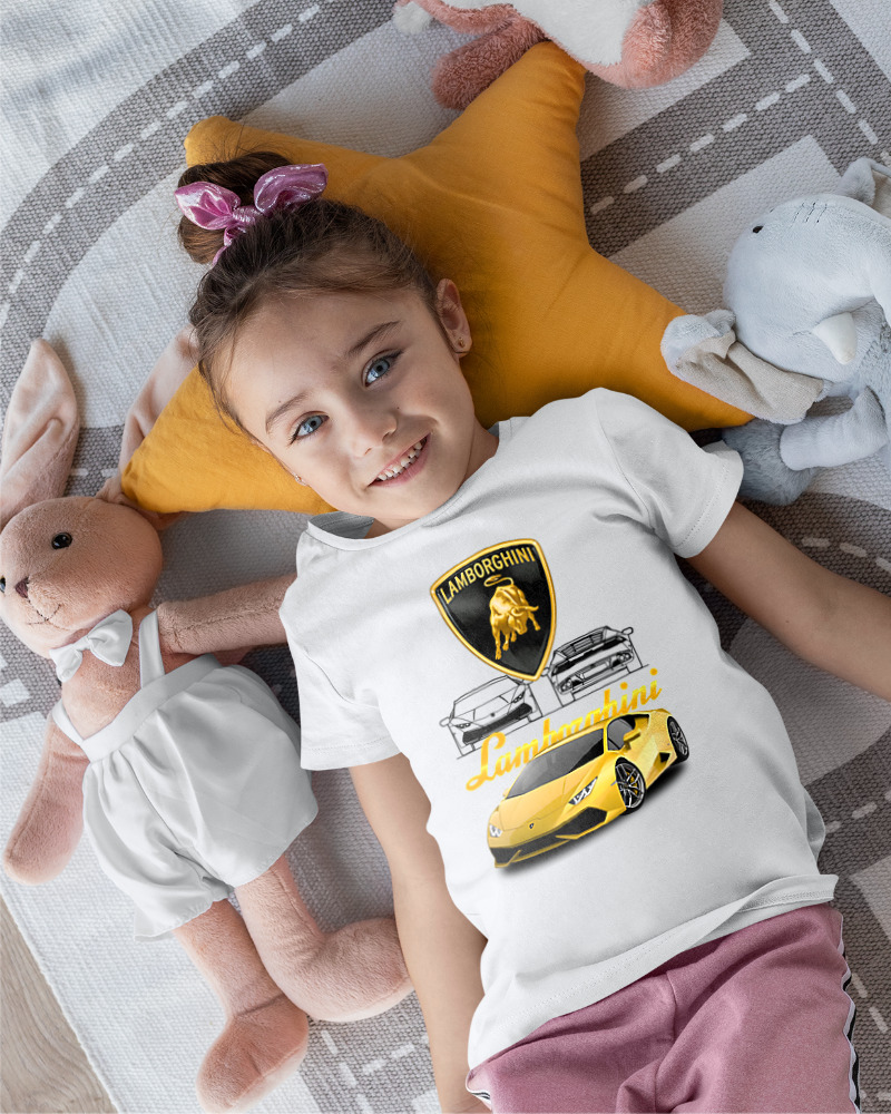 Κοριτσίστικο Κοντομανικο Παιδικό - Lamborghini - Image 1