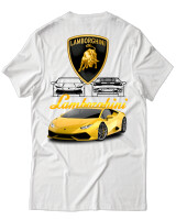 T-Shirt Unisex - Lamborghini - Color Thumbnail Άσπρο