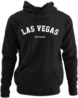 Φούτερ με κουκούλα - Las Vegas Nevada - Color Thumbnail Μαύρο