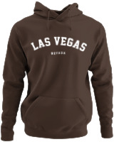 Φούτερ με κουκούλα - Las Vegas Nevada - Color Thumbnail Καφέ