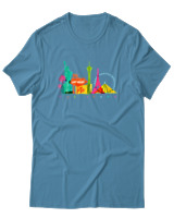 T-Shirt  Γυναικείο - Las Vegas Skyline - Color Thumbnail Τυρκουάζ