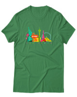 T-Shirt  Γυναικείο - Las Vegas Skyline - Color Thumbnail Πράσινο