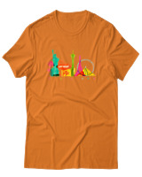 T-Shirt  Γυναικείο - Las Vegas Skyline - Color Thumbnail Πορτοκαλί