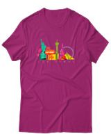T-Shirt  Γυναικείο - Las Vegas Skyline - Color Thumbnail Φούξια