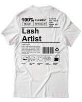 T-Shirt Unisex - Lash Artist - Color Thumbnail Άσπρο