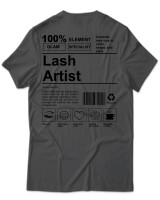 T-Shirt Unisex - Lash Artist - Color Thumbnail Ανθρακί