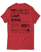 T-Shirt Unisex - Lash Artist - Color Thumbnail Κόκκινο