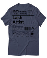 T-Shirt Unisex - Lash Artist - Color Thumbnail Μπλε Γκρι