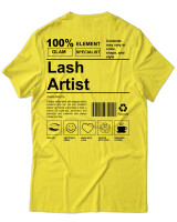 T-Shirt Unisex - Lash Artist - Color Thumbnail Κίτρινο
