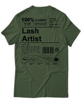 T-Shirt Unisex - Lash Artist - Color Thumbnail Κυπαρισσί