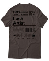 T-Shirt Unisex - Lash Artist - Color Thumbnail Καφέ