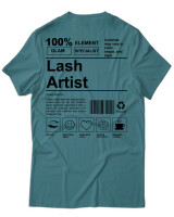 T-Shirt Unisex - Lash Artist - Color Thumbnail Μπλε Πράσινο