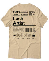 T-Shirt Unisex - Lash Artist - Color Thumbnail Μπεζ